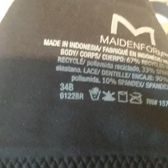 Maidenform bra 34/B black Nwt - Picture 4 of 4